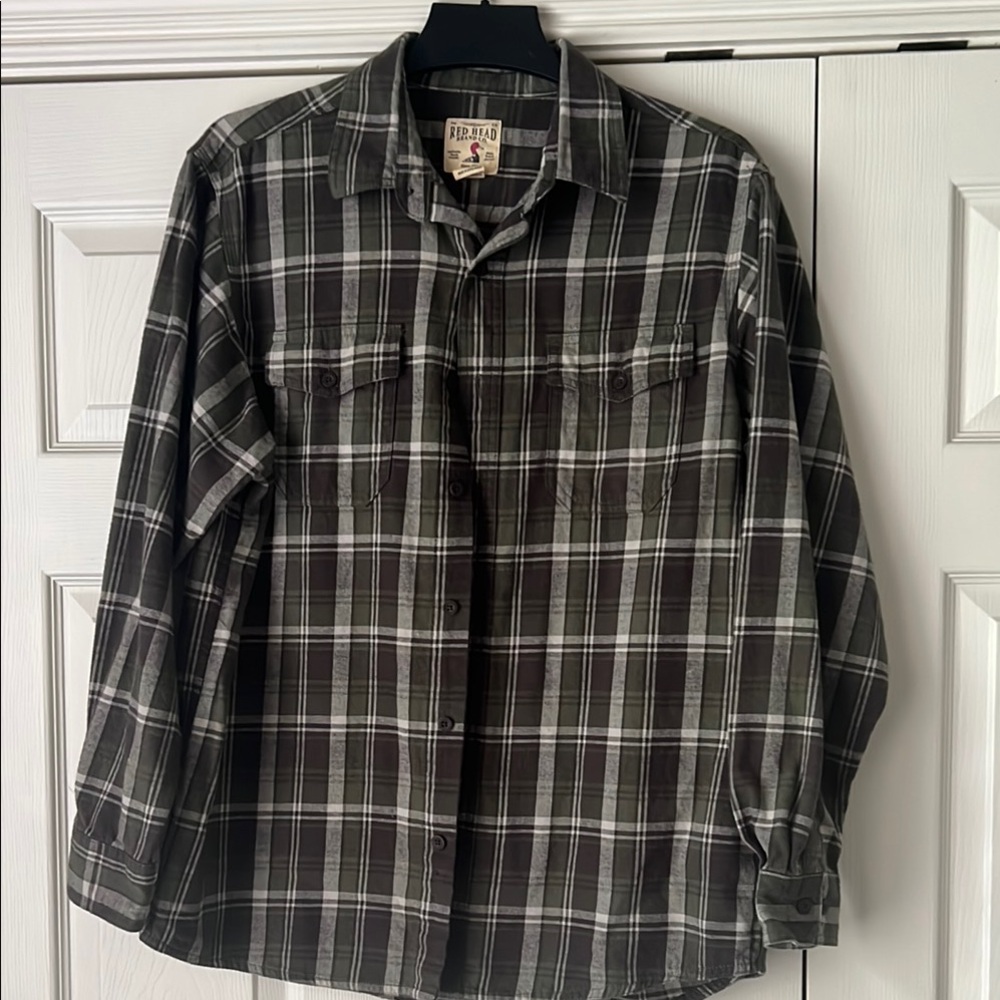 RedHead Black and White Casual Button Down Shirt